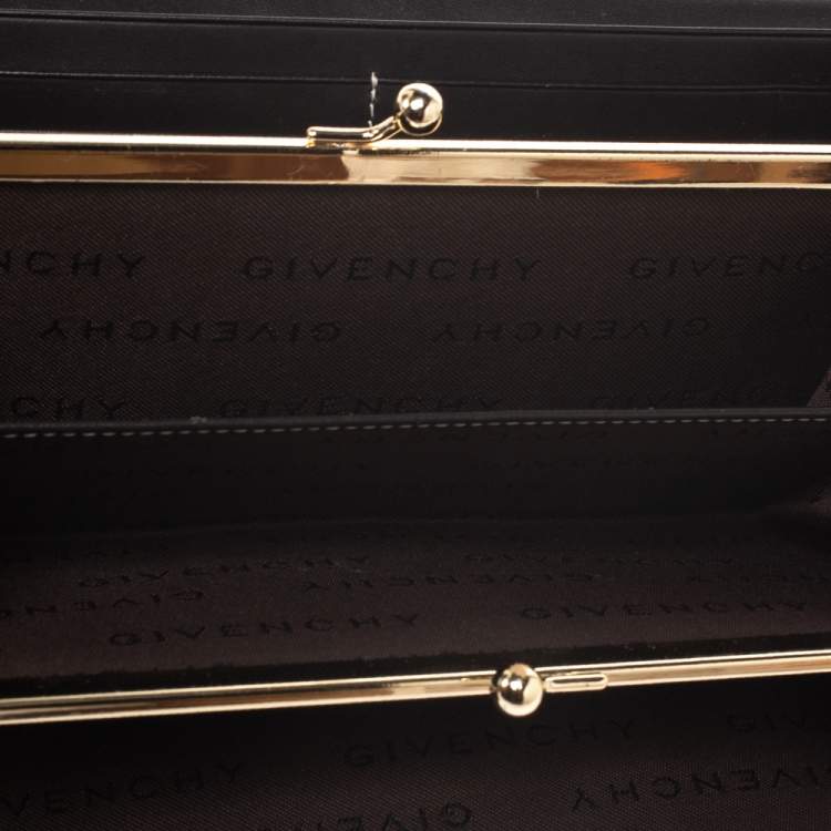 Pre Owned Givenchy Beige/Brown Monogram Canvas and Leather Continental Wallet