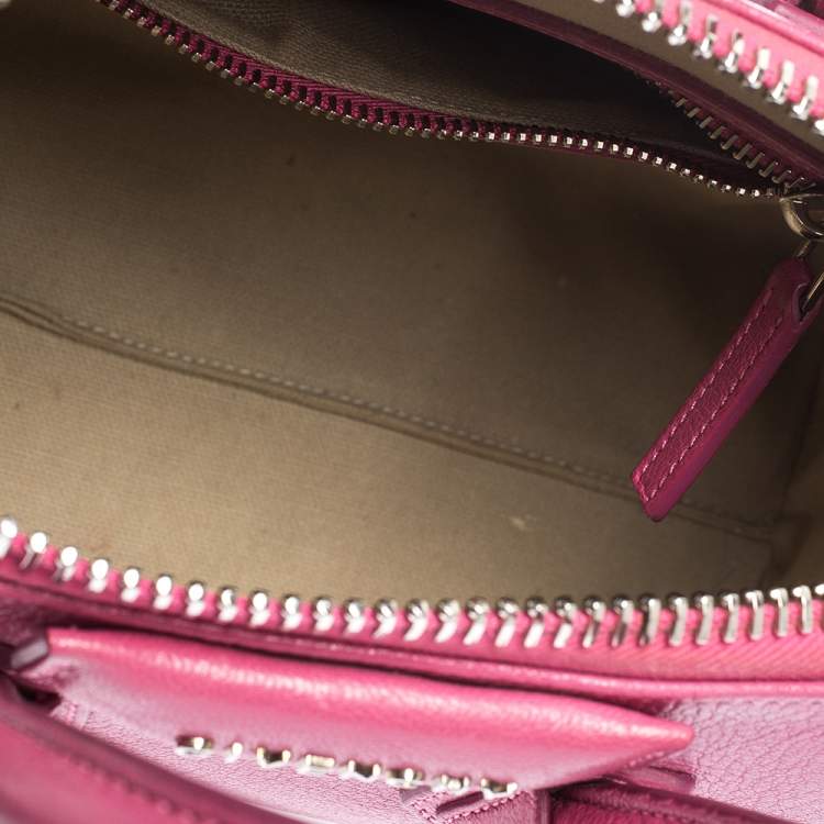 Pre Owned Givenchy Pink Leather Mini Antigona Satchel