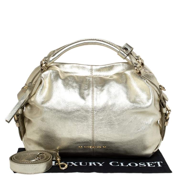 Pre Owned Givenchy Gold Leather Satchel