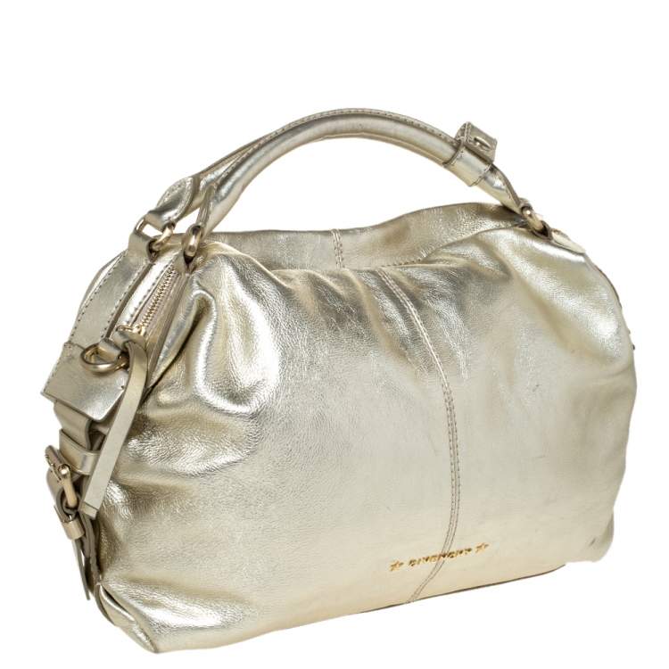 Pre Owned Givenchy Gold Leather Satchel
