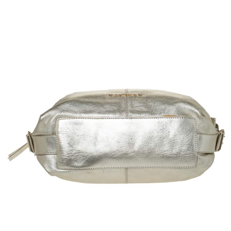 Pre Owned Givenchy Gold Leather Satchel