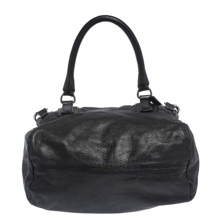 Pre Owned Givenchy Black Leather Large Pandora Shoulder Bag