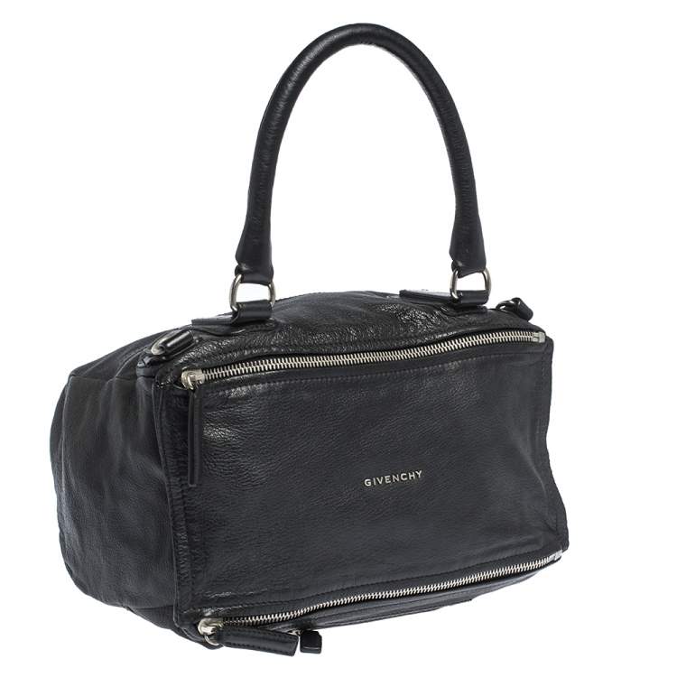 Pre Owned Givenchy Black Leather Large Pandora Shoulder Bag
