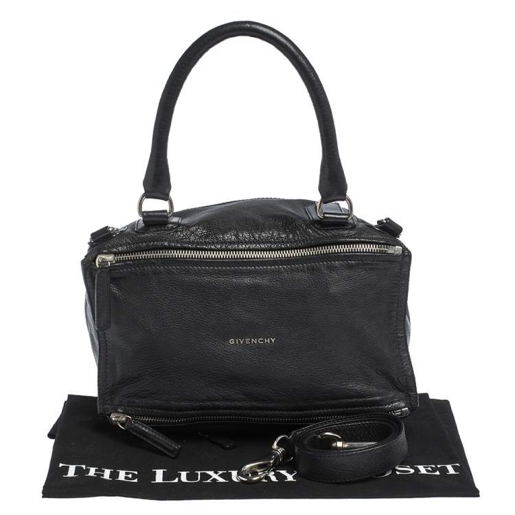 Pre Owned Givenchy Black Leather Large Pandora Shoulder Bag