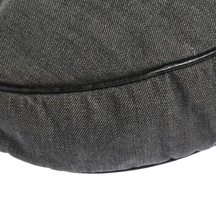 مملوكة مسبقًا Givenchy Grey/Black Denim and Leather Hobo