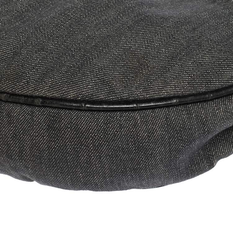 مملوكة مسبقًا Givenchy Grey/Black Denim and Leather Hobo