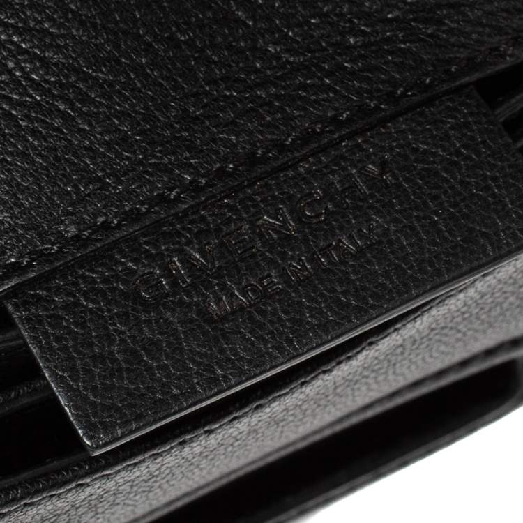 Pre Owned Givenchy Black Leather Small Antigona Clutch