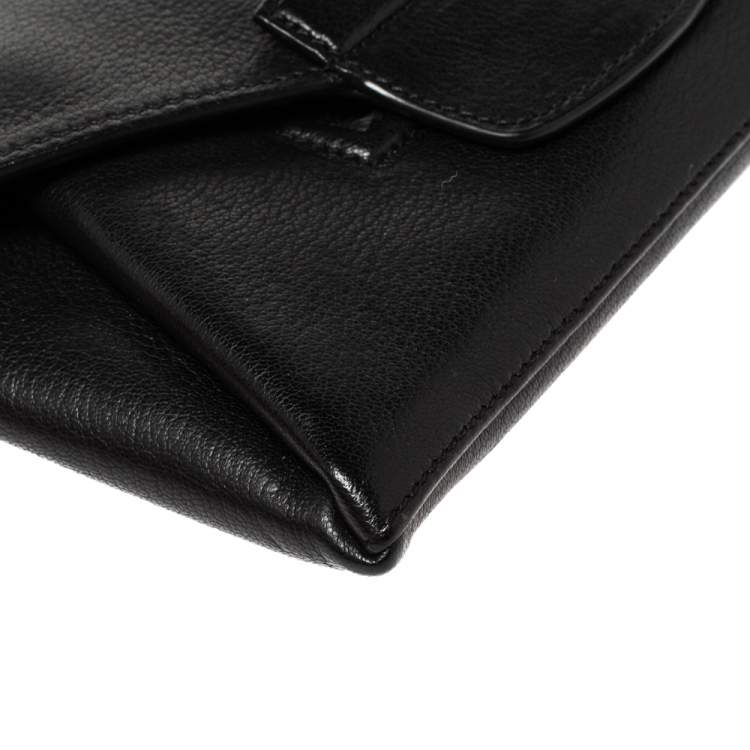 Pre Owned Givenchy Black Leather Small Antigona Clutch