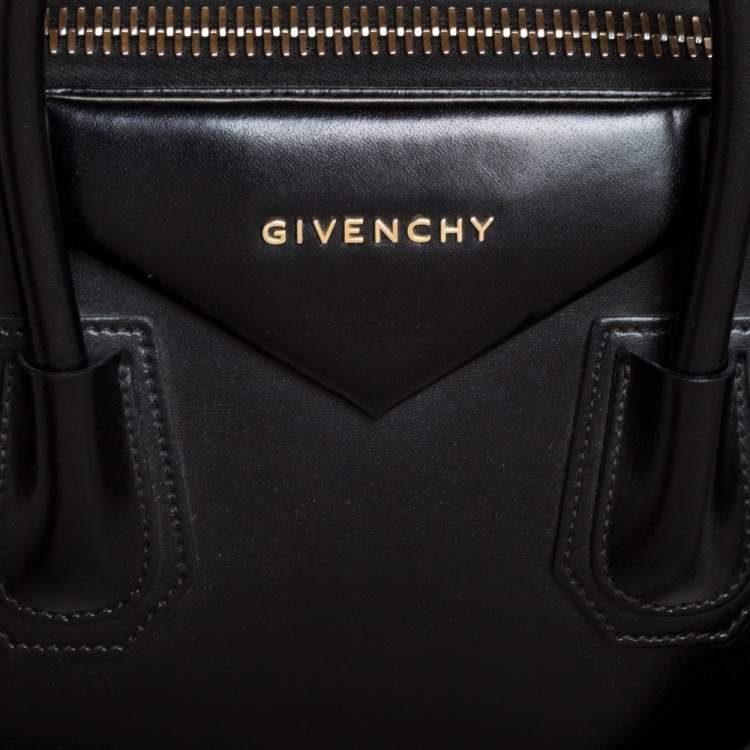 Pre Owned Givenchy Black Leather Medium Antigona Satchel