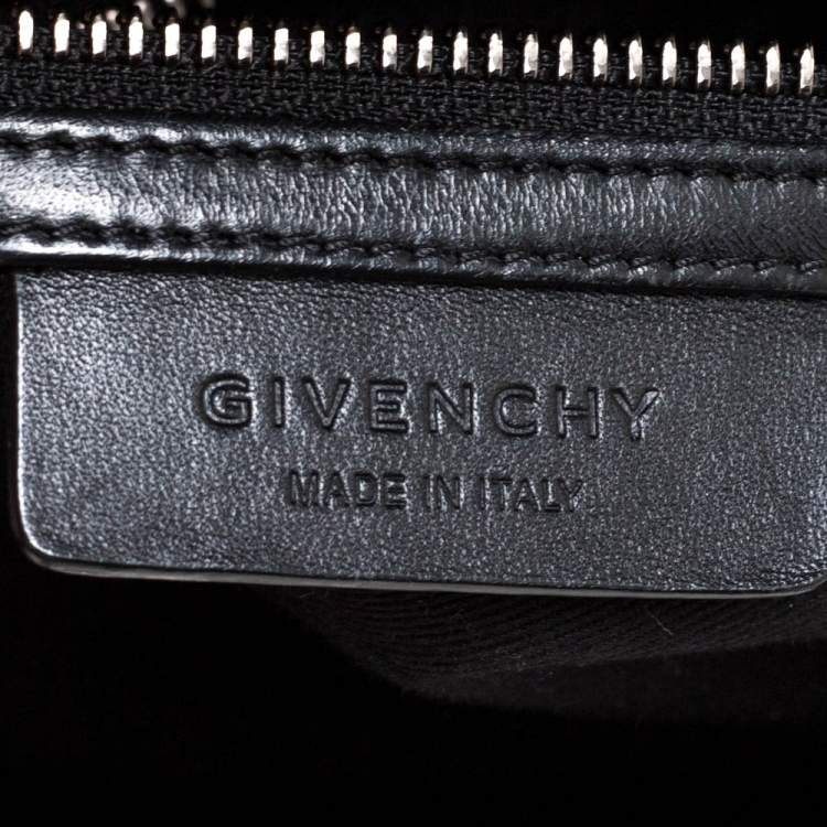 Pre Owned Givenchy Black Croc Embossed Leather Medium Antigona Satchel