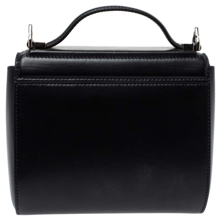 Pre Owned Givenchy Black Leather Mini Pandora Box Crossbody Bag
