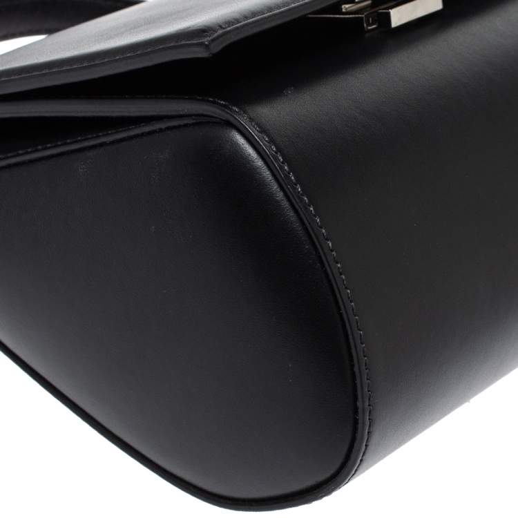 Pre Owned Givenchy Black Leather Mini Pandora Box Crossbody Bag
