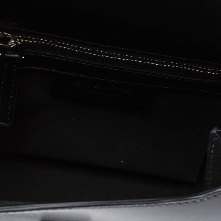 Pre Owned Givenchy Black Leather Mini Pandora Box Crossbody Bag