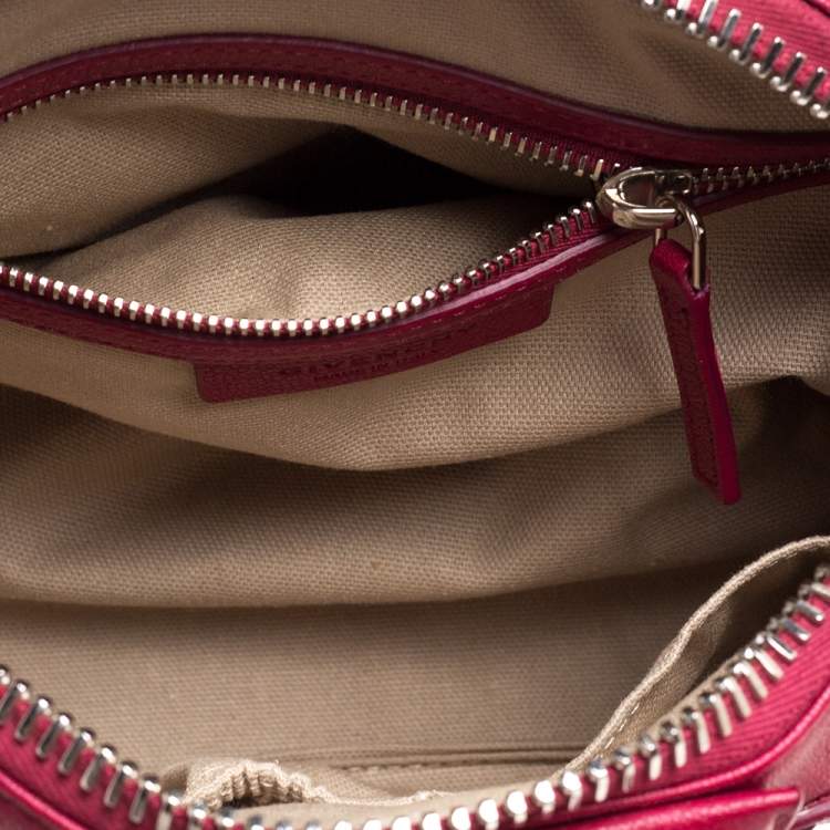 Pre Owned Givenchy Fuchsia Leather Mini Antigona Satchel