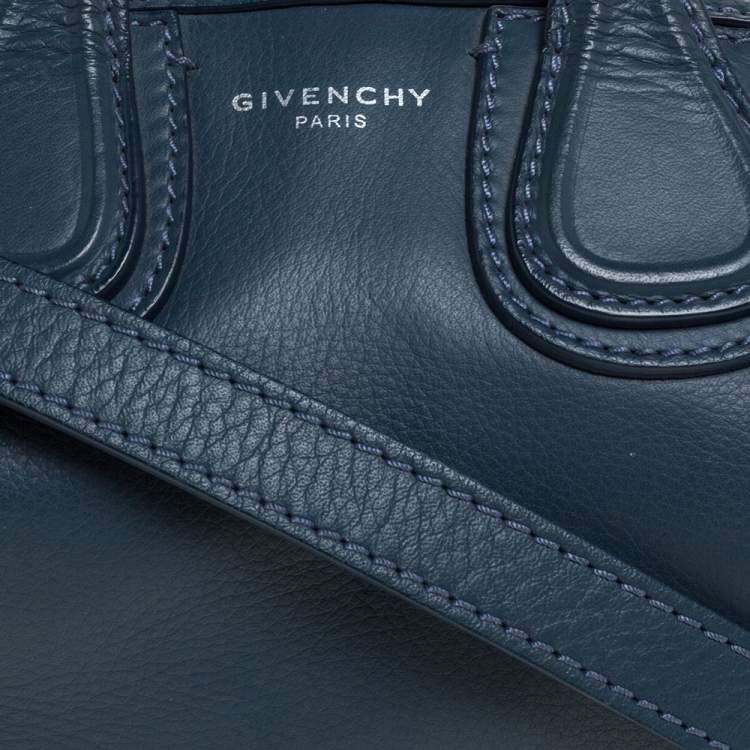 Pre Owned Givenchy Blue Leather Mini Nightingale Bag