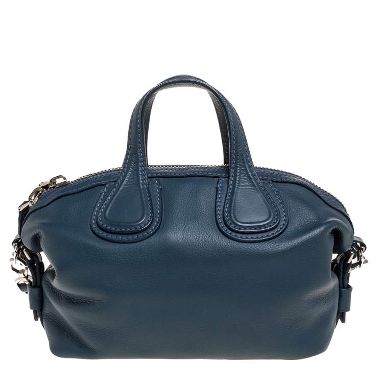 Pre Owned Givenchy Blue Leather Mini Nightingale Bag