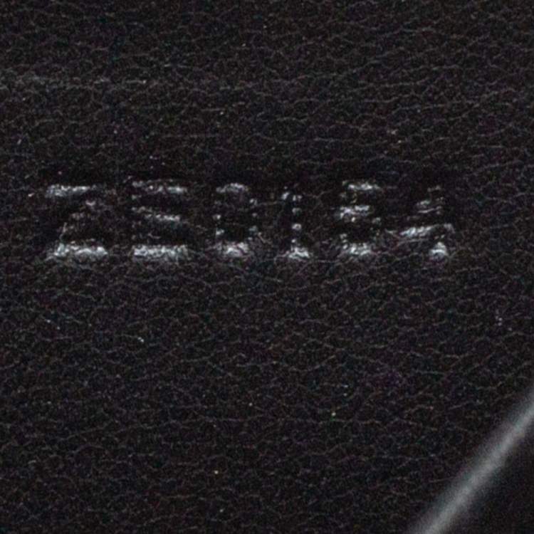 Pre Owned Givenchy Black Leather Rottweiler Zip Around Wallet
