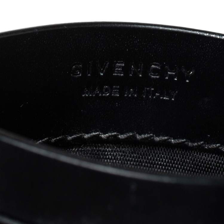 Pre Owned Givenchy Black Leather Star Card Holder