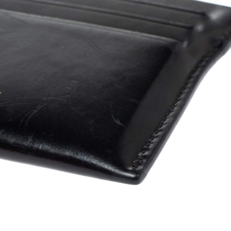Pre Owned Givenchy Black Leather Star Card Holder