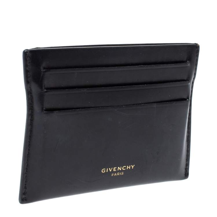 Pre Owned Givenchy Black Leather Star Card Holder