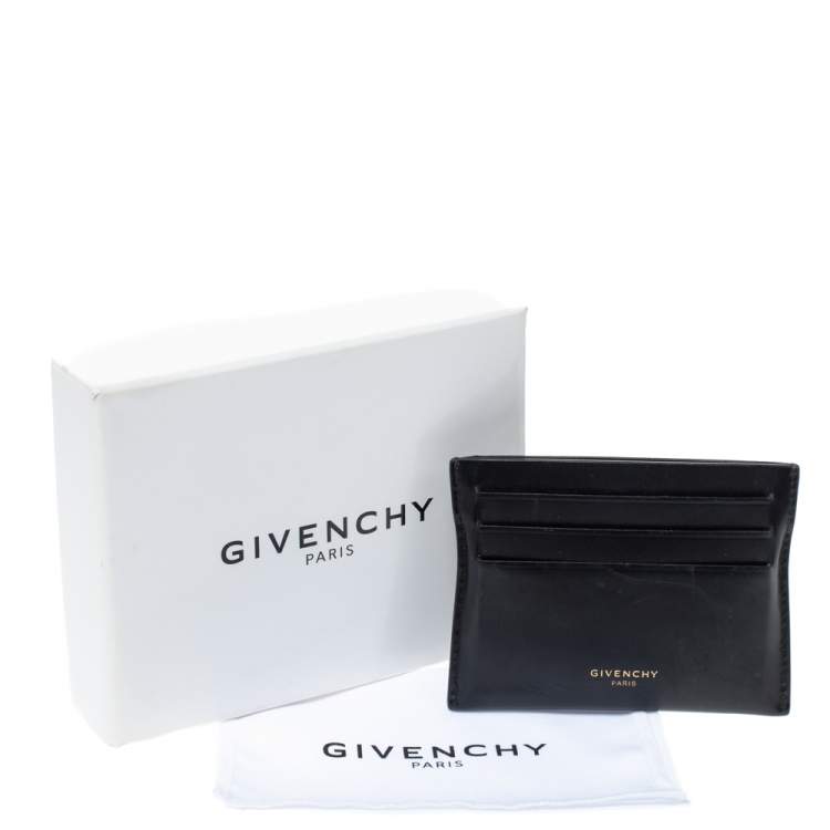 Pre Owned Givenchy Black Leather Star Card Holder