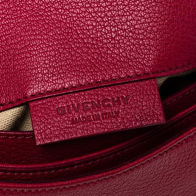 Pre Owned Givenchy Ruby Red Leather Antigona Clutch