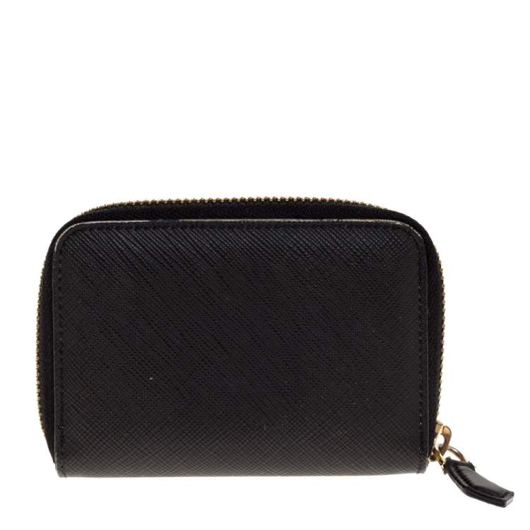 Pre Owned Givenchy Black Leather Mini Bambi Zip Around Wallet
