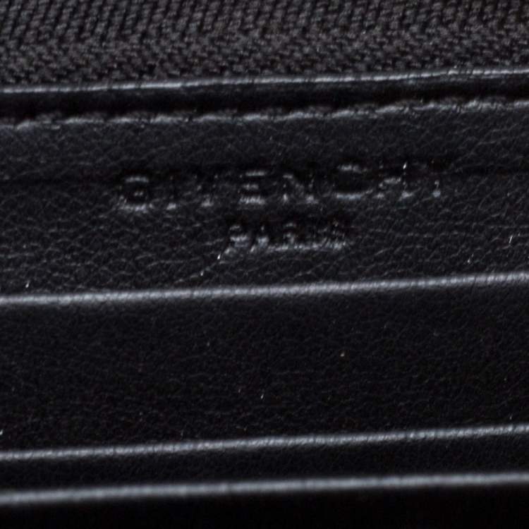 Pre Owned Givenchy Black Leather Mini Bambi Zip Around Wallet