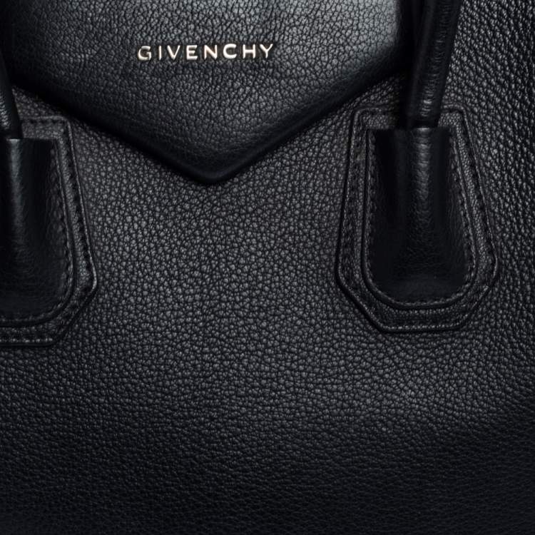 Pre Owned Givenchy Black Leather Medium Antigona Satchel