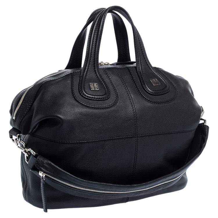 Pre Owned Givenchy Black Leather Medium Nightingale Satchel
