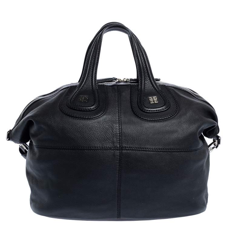 Pre Owned Givenchy Black Leather Medium Nightingale Satchel