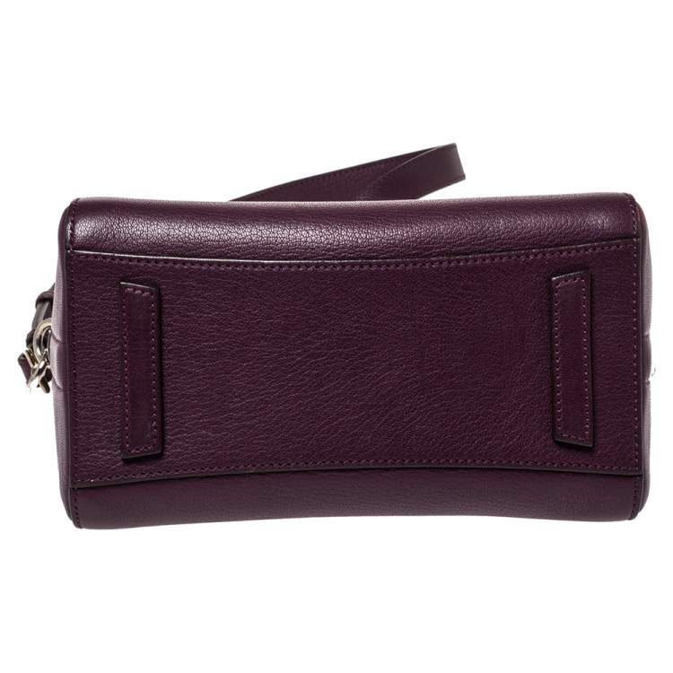 مملوكة مسبقًا Givenchy Plum Leather Mini Antigona Satchel