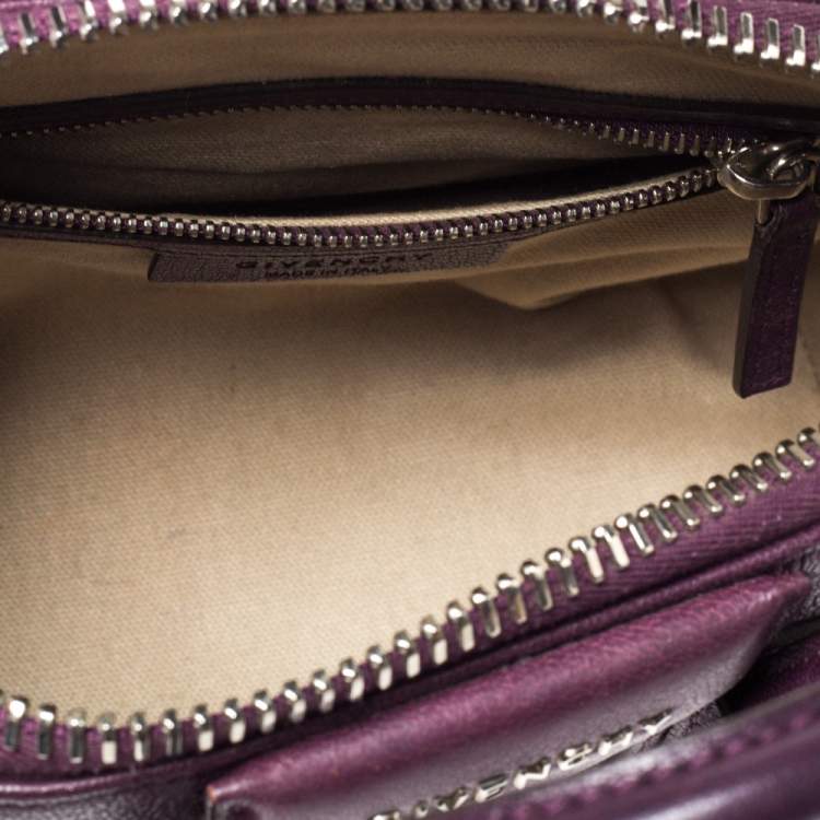مملوكة مسبقًا Givenchy Plum Leather Mini Antigona Satchel