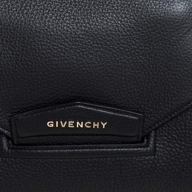 Pre Owned Givenchy Nero Leather Antigona Envelope Clutch