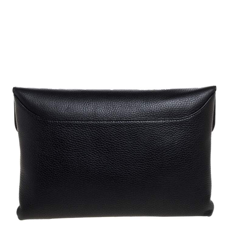 Pre Owned Givenchy Nero Leather Antigona Envelope Clutch