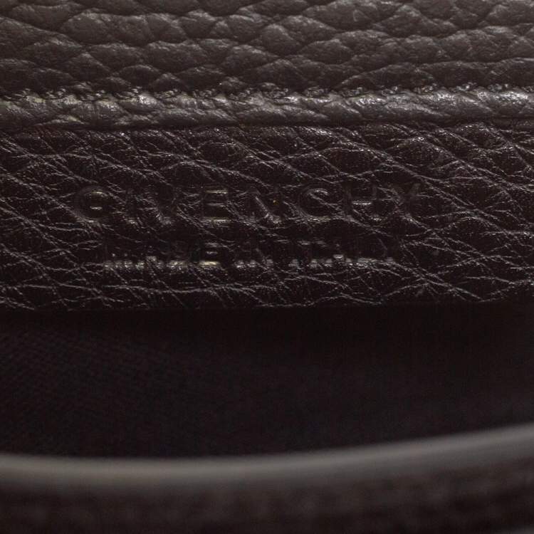 Pre Owned Givenchy Nero Leather Antigona Envelope Clutch