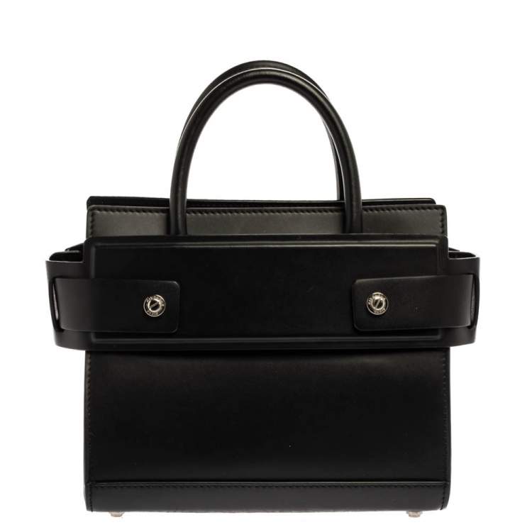 Pre Owned Givenchy Black Leather Mini Horizon Bag 