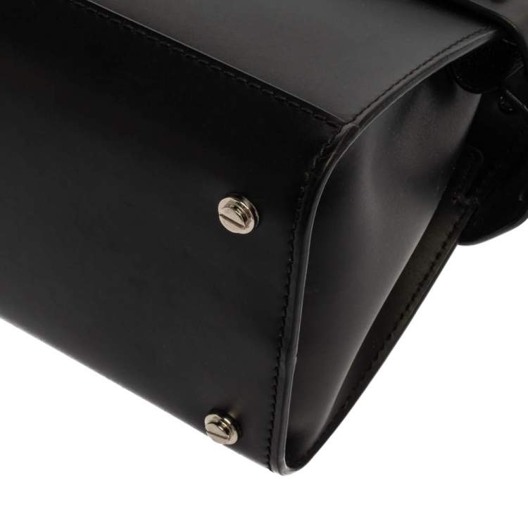 Pre Owned Givenchy Black Leather Mini Horizon Bag 