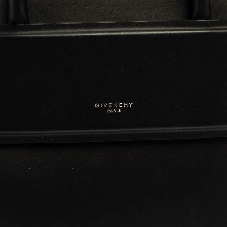 Pre Owned Givenchy Black Leather Mini Horizon Bag 