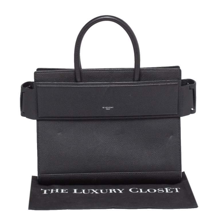 مملوكة مسبقًا Givenchy Black Leather Medium Horizon Tote