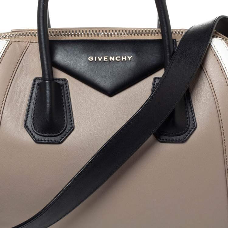 Pre Owned Givenchy Tri Color Leather Medium Antigona Satchel