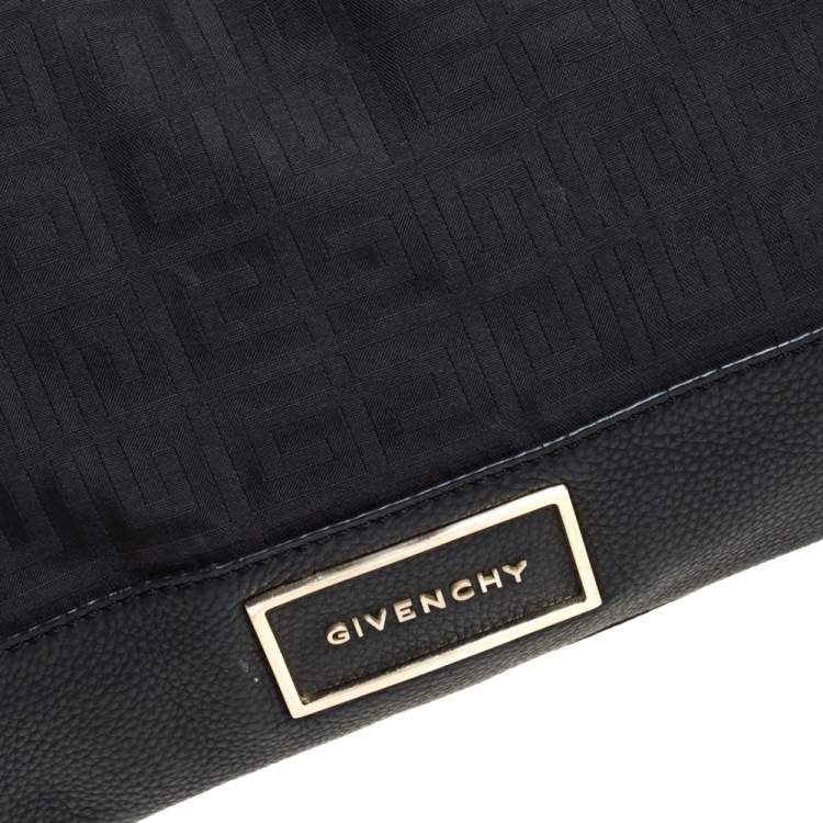 مملوكة مسبقًا Givenchy Black Signature Canvas and Leather Double Zip Tote