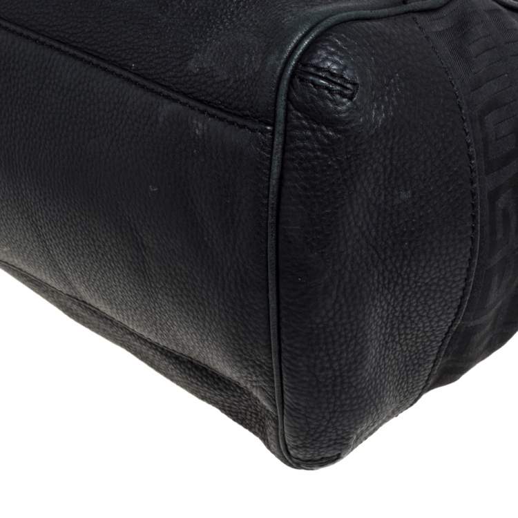 مملوكة مسبقًا Givenchy Black Signature Canvas and Leather Double Zip Tote