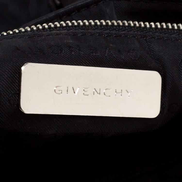 Pre Owned Givenchy Black Nylon Bow Baguette Bag