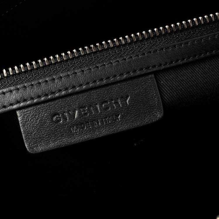 Pre Owned Givenchy Navy Blue Croc Embossed Leather Antigona Satchel