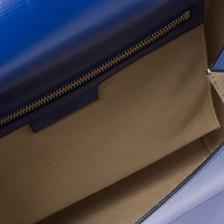 Pre Owned Givenchy Blue Leather Medium Pandora Box Bag
