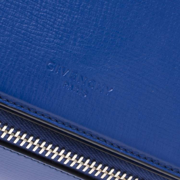 Pre Owned Givenchy Blue Leather Medium Pandora Box Bag