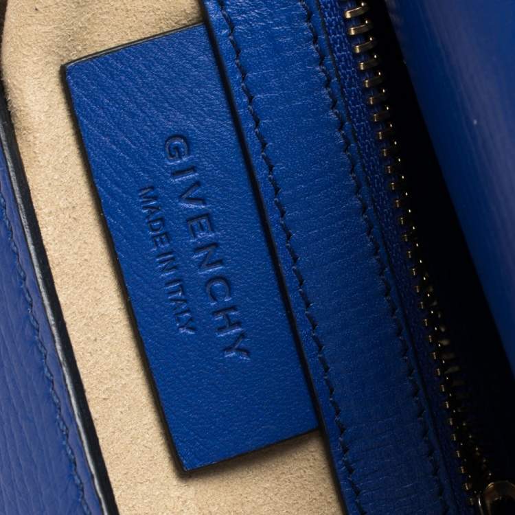 Pre Owned Givenchy Blue Leather Medium Pandora Box Bag