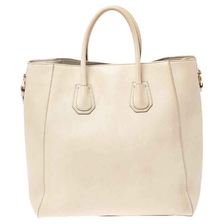Pre Owned Givenchy Light Beige Leather Antigona Tote