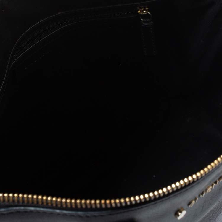 Pre Owned Givenchy Black Leather Zipped Detail Tote